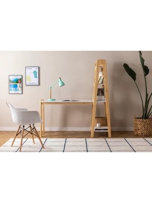 Vivense Noma Kitaplıklı Çalışma Masası, Beyaz