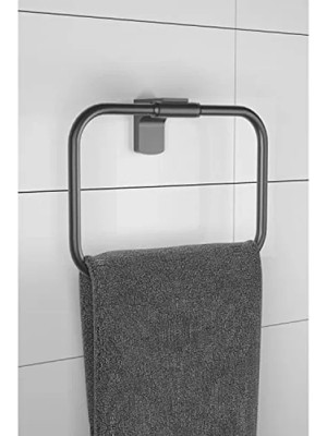 Hakay Siyah Kare Paslanmaz Havluluk, Banyo Askısı