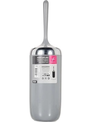 Hakay Krom Dekorlu Tuvalet Fırçası - Gri