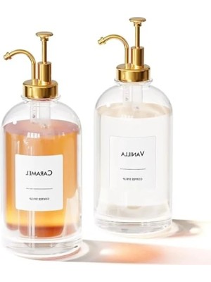 Hakay 2'li 500 ml Cam Sıvı Sabunluk Seti - Şık Tasarım, Krom Başlık, Çok Amaçlı Kullanım