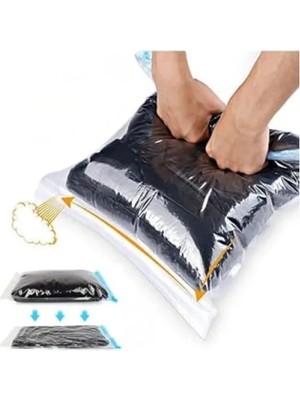 Hakay 3'lü Vakumlu Seyahat Poşet Seti, Çorap, Yastık, Nevresim Için