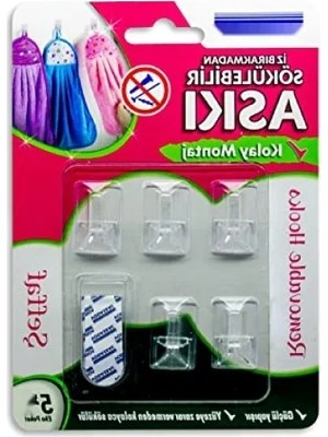 Hakay Şeffaf Iz Bırakmayan Askı - 5'li Set