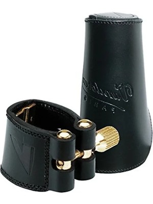 Hakay Alto Saksafon Için Değiştirilebilir Basınç Plakalı Deri Ligatür