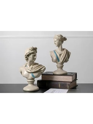 Vivense Artemis & Apollo Büst Set Krem