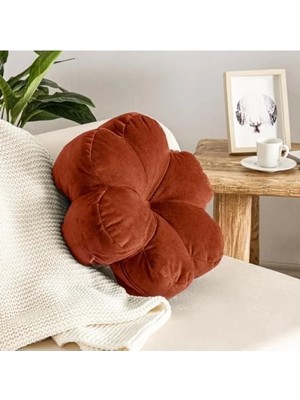 Hakay Papatya Desenli Kiremit Renkli Kırlent 40X40 cm