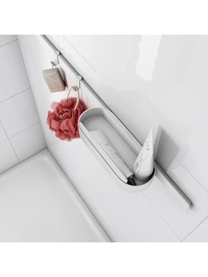 Hakay Delmeden Montaj Imkanlı Geniş Havlu Askısı, Mat Beyaz (2 Adet)