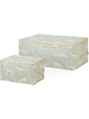 Hakay 2'li Dinozor Temalı Çocuk Odası Hurç Seti - 30 x 22 x 18 cm ve 52 x 28 x 21 cm