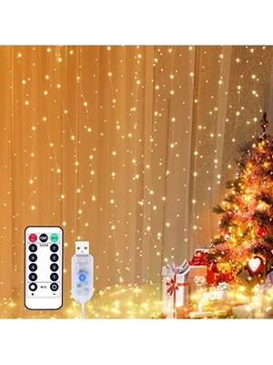 Hakay LED Işık Perdesi - 3 x 3 M, 300 Led, Su Geçirmez