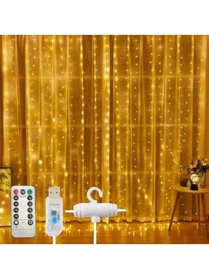 Hakay Kumandalı LED Perde - 3x3 Metre, Animasyonlu