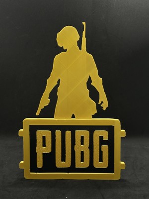 Goka 3D Craft Pubg Battlegrounds Silüet Duvar Dekoru - Oyuncu Odası Tablosu - 23 x 16 x 0,7 cm