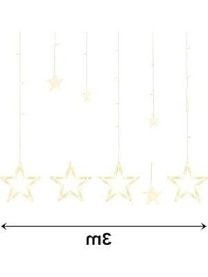 Hakay Yıldız Figürlü Dekoratif Peri LED Işık - 3 Metre