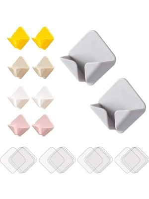 Hakay Kendinden Yapışkanlı Çok Amaçlı Kablo ve Eşya Tutucu Organizatör Seti (10 Adet)