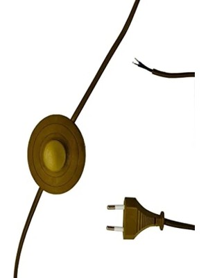 Hakay Altın Renkli Yuvarlak Fişli Kablo (4mt)