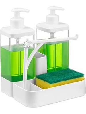 Hakay Ikili Sıvı Sabunluk Seti - 2 x 350 Ml, Sünger Hazneli