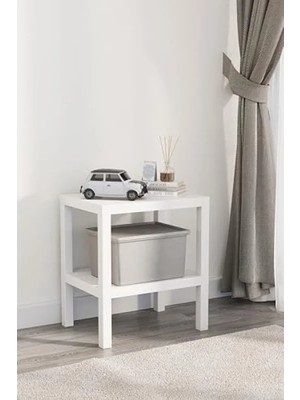 Hakay Çok Yönlü 2 Katlı Plastik Banyo ve Mutfak Rafı, Şık Beyaz Tasarım