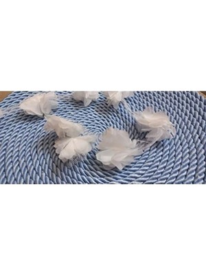 Hakay Beyaz Lazer Kesim Kurdele Çiçek Tül - 1 Metre