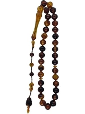 Hakay Kehribar Görünümlü 33’lü Tesbih, Sistemli Model ve Püskül