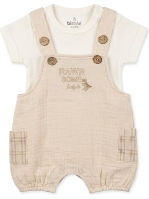 Bistyle Tulum 2li Salopet Müslin Rawr Some Bej