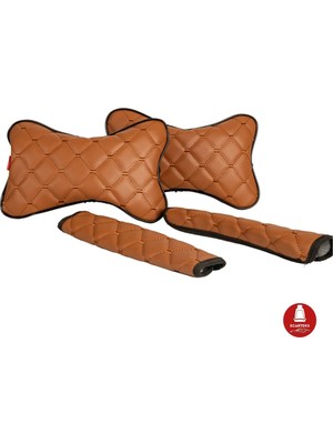 Her Araca Uyumlu Oto Yastık ve Güvenlik Kemer Pedleri Seti