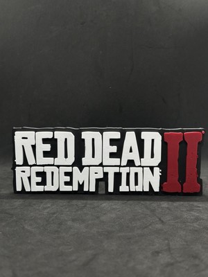 Goka 3D Craft Red Dead Redemption 2 (Rdr2) Logo Duvar Dekoru / Oyun Odası Aksesuarı 7 x 20CM / Kabartmalı
