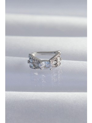 Clariss Üreticiniz Pirinç Gümüş Renk Zirkon Taş Kaplama Earcuff Küpe YN1348