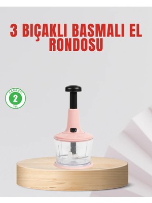 Zemira Home Manuel Mutfak Rondosu Keskin Bıçaklı Geniş Hazneli