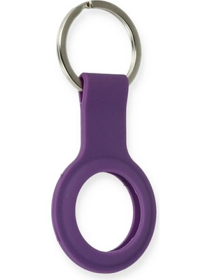 Markaon Üreticiniz Newface Airtag Silikon Kılıf - Mor YN1348