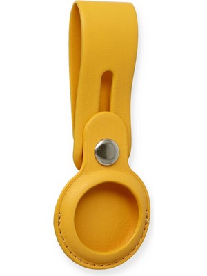 Markaon Üreticiniz Newface Airtag Askılı Deri Kılıf - Sarı YN1348