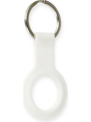 Markaon Üreticiniz Newface Airtag Silikon Kılıf - Beyaz YN1348