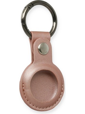 Markaon Üreticiniz Newface Airtag Anahtarlık Deri Kılıf - Rose Gold YN1348