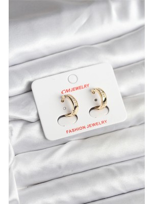 Clariss Üreticiniz 14K Gold Renk Kaplama cm Kadın Küpe YN1348