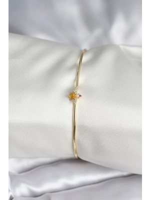 Clariss Üreticiniz Sinek Figürlü Gold Renk Pirinç Kadın Bileklik YN1348