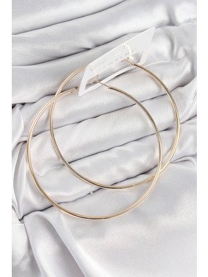 Clariss Üreticiniz Pirinç Halka Model Gold Renk Kadın Küpe YN1348