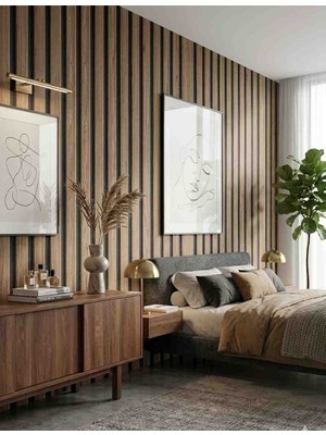 Oskar Üç Boyutlu Çıta Desenli Silinebilir Duvar Kağıdı 5 Metrekare