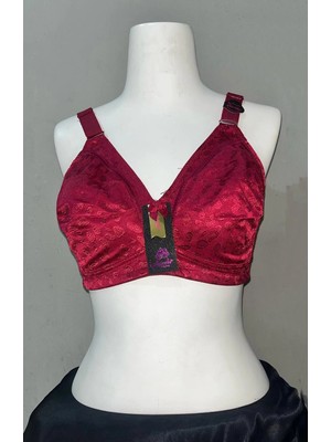 Nergiz Kadın C Cup Penye Kumaş Balensiz Bordo Sütyen