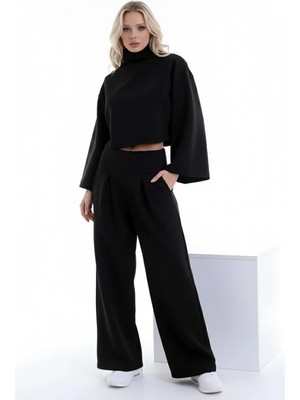 Khi-Zai Dik Yaka Uzun Kollu Volan Kol Bluz Ispanyol Paca Pantolon Takım