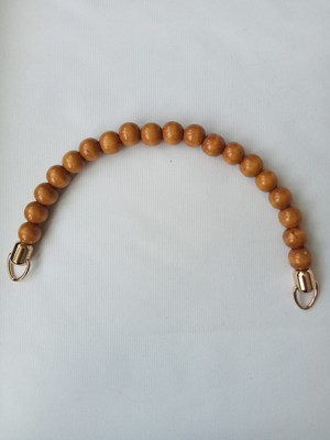 Hobi Durağı 18 cm Uçları Gold Metal Halkalı C Model Çanta Sapı-Tekli