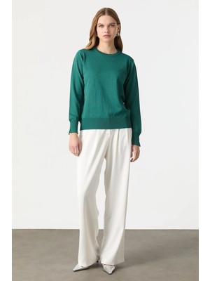 Accort Basic Triko Kazak-Zümrüt