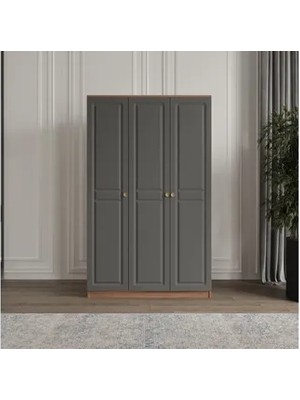 Vivense Violet Gardırop, Antrasit, 3 Kapaklı