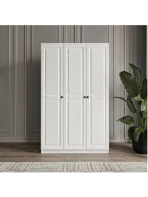 Vivense Violet Gardırop, Beyaz, 3 Kapaklı