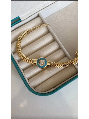Mimoza Accessories Mavi Taş Halka Bileklik
