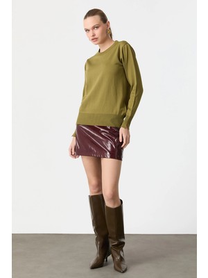 Accort Basic Triko Kazak-Y.yeşili