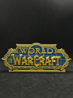 Goka 3D Craft World Of Warcraft (Wow) Temalı Duvar Dekoru - Oyuncu Odası Tablosu - 25 x 10 x 1,8 cm
