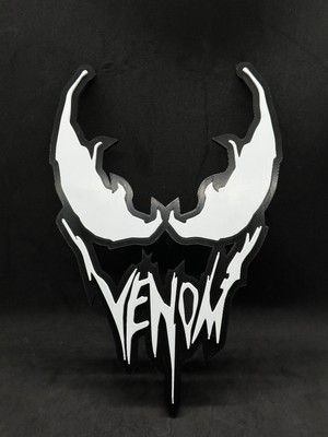 Goka 3D Craft Venom Özel Tasarım 3D Duvar Dekoru - Marvel Temalı Dekoratif Tablo 14 x 22CM