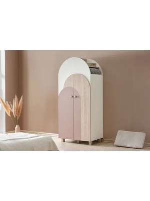 Vivense Petite Gardırop, Pembe, 2 Kapaklı