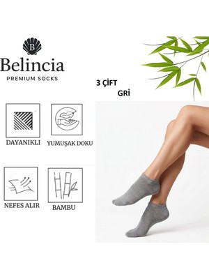 Bambu Erkek Patik Çorap/dikişsiz/koku Karşıtı 3'lü Paket