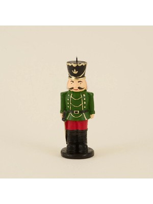 Karaca Home New Year Yılbaşı Nutcracker Şekilli Mum Yeşil 6,5X21 cm