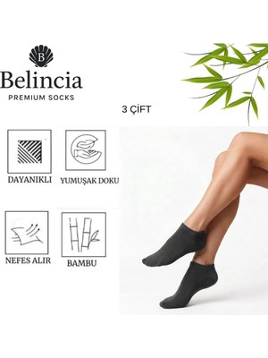 Bambu Erkek Patik Çorap/dikişsiz/koku Karşıtı 3'lü Paket
