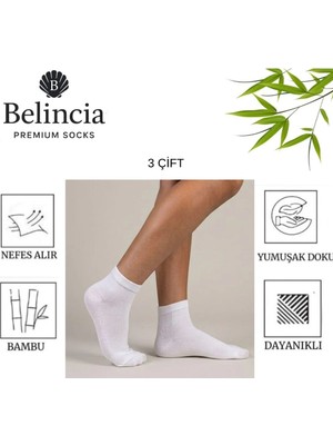 Bambu Erkek Yarım Konç Çorap/dikişsiz/koku Karşıtı 3'lü Paket