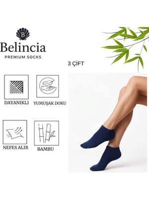 Bambu Erkek Patik Çorap/dikişsiz/koku Karşıtı 3'lü Paket